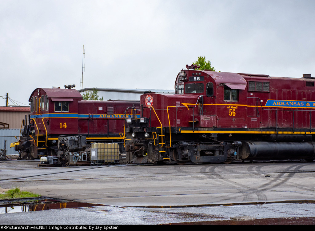 AM 56 and 14 sit outside the Springdale Shops 